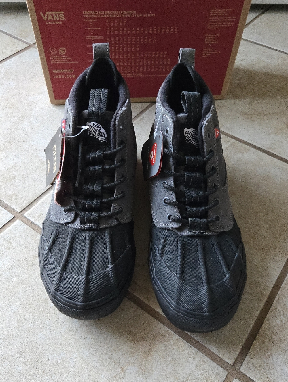 Vans Sk8 Hi Del Pato Women size 8.5 Grey and Black Primaloft 052026 - Picture 2 of 7